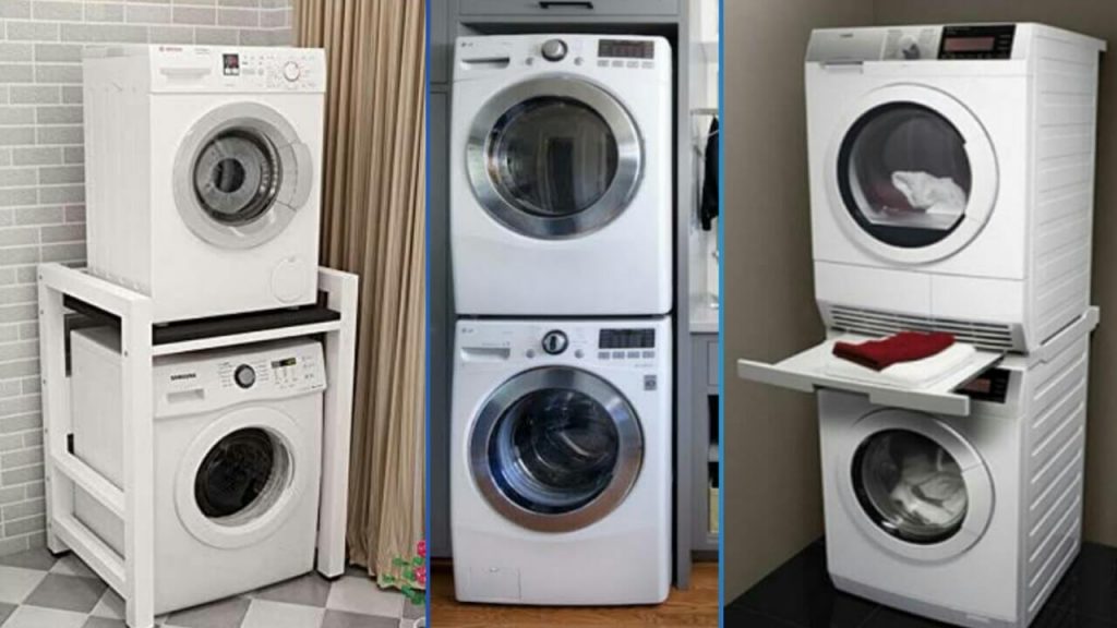 How to stack a dryer on top of the washing machine