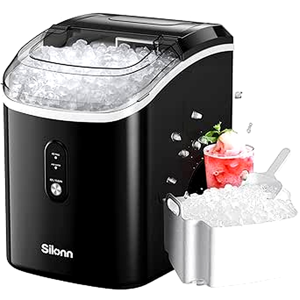 Nugget Ice Maker Countertop, Silonn Chewable Pellet Ice Machine Review